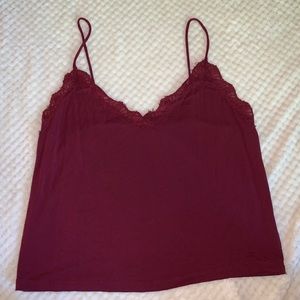 Maroon Crop Top